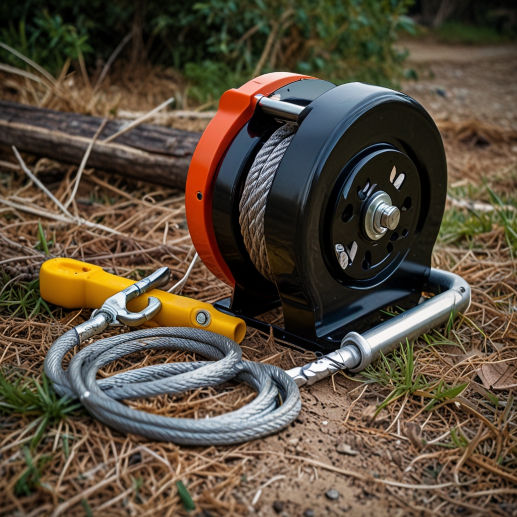 PullzAll Cordless Electric Winch with Steel Cable