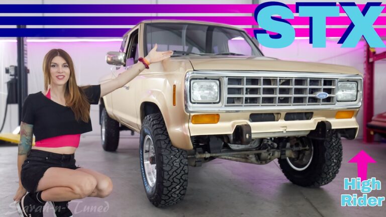 A person installing a new leaf block and polyurethane bushing on the rear axle of a Ford Ranger.